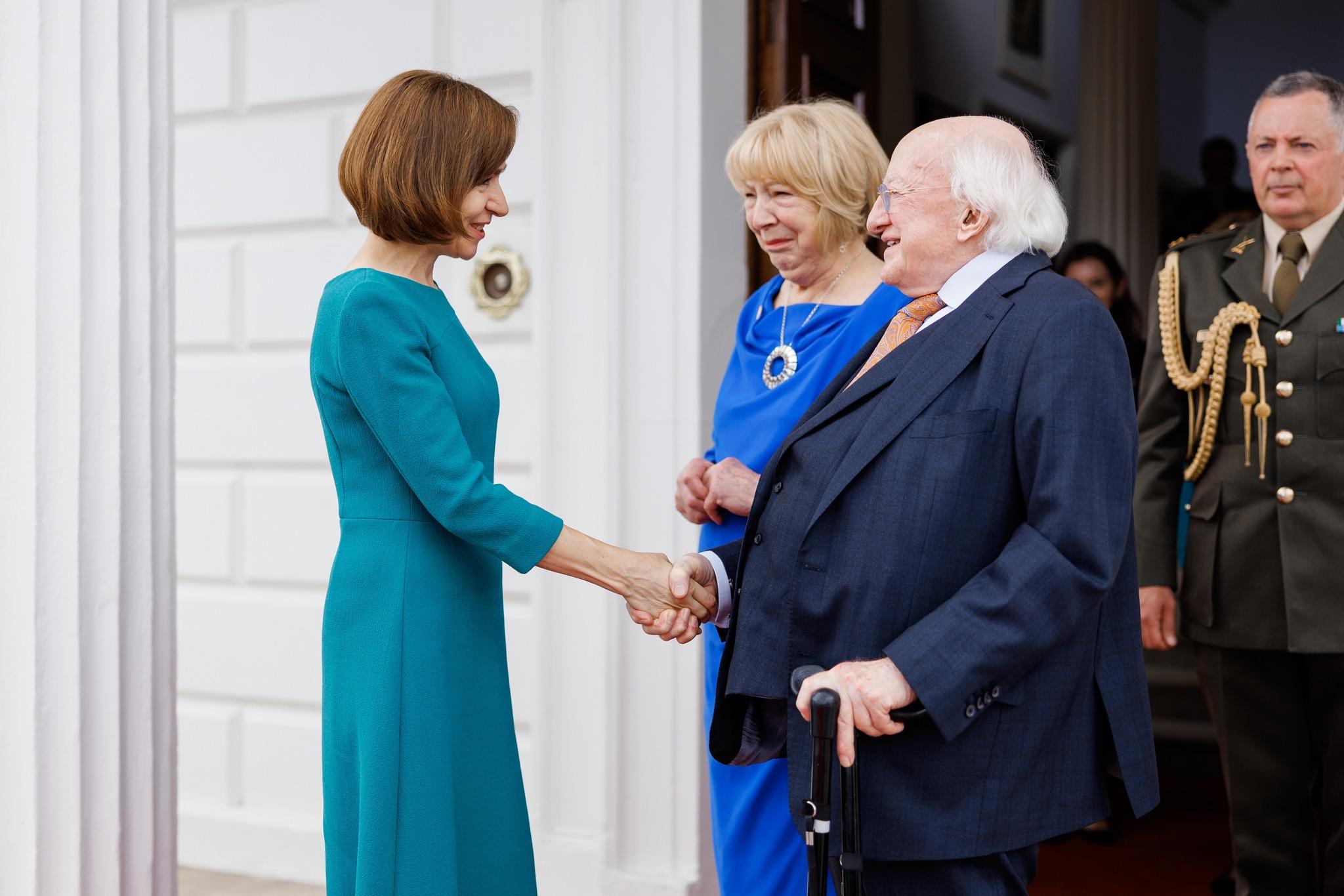 Maia Sandu cu Michael D. Higgins