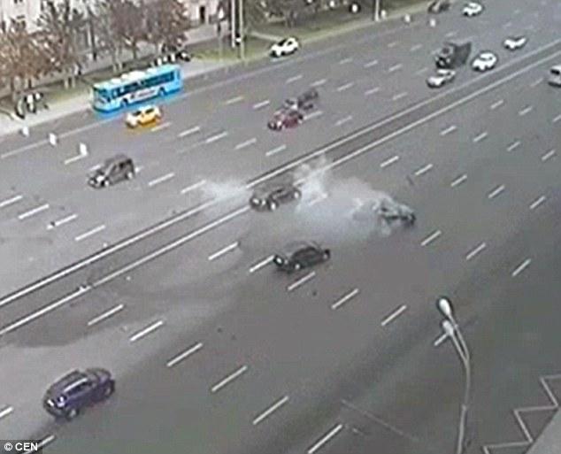 Russian media said that the car was being driven by Putin's favourite official driver, and that he was killed instantly